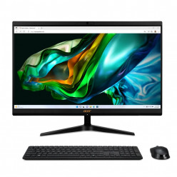 All-in-One PC - 27- ACER Aspire C27-1800 FHD IPS, Intel® Core® i5-1335U, 1x8GB (2 slots) DDR4 RAM, 512Gb M.2 PCIe SSD, Intel® Iris Xe Graphics, HDMI Out, USB Type-C, HD cam, WiFi6E AX201+BT 5.3, LAN, 65W PSU, USB KB/MS, Endless OS, Black