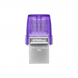 256GB USB3.2  Kingston DataTraveler microDuo 3C, Purple, USB-C + USB-A, Ultra-small (Read 200 MByte/s, Write 50 MByte/s)