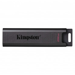 256GB USB-C3.2 Kingston DataTraveler Max, Black, USB-C, Unique Design (Read Up to 1000MB/s, Write 900MB/s)