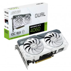 ASUS Dual GeForce RTX™ 4060 WHITE OC Edition 8GB GDDR6 128bit, 2535/17000MHz, 1xHDMI, 3xDP, Dual Fan, PCI-E 4.0, 2.5-slot design, Axial-tech fans, Dual Ball bearing, 0dB technology, Dual Bios, Protective Backplate, 1x8pin, White, Retail