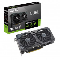 ASUS Dual GeForce RTX™ 4060 Ti OC Edition 16GB GDDR6 128bit, 2625/18000MHz, 1xHDMI, 3xDP, Dual Fan, PCI-E 4.0, 2.5-slot design, Axial-tech fans, Dual Ball bearing, 0dB technology, Protective Backplate, Dual Bios, 1x8pin, Black, Retail