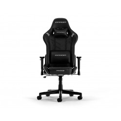 Gaming/Office Chair DXRacer Prince GC-P132-N-FX2, Black/Black, Gaslift class 4, Premium PU leather, max weight up to 150kg / height 165-185cm, Recline 90°-135°, 1D Armrests, Headrest and lumbar cushions, Nylon wheelbase, 6cm PU Caster, W-20 kg