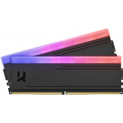 32GB (Kit of 2*16GB) DDR5-6000  GOODRAM  IRDM RGB DDR5 DEEP BLACK  (Dual Channel Kit), PC48000, CL30, Latency 30-38-38-76, 1.35V, 2048x8, Intel XMP3.0 / EXPO, Aluminium BLACK heatsink w/ LED backlight strip