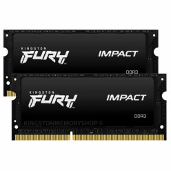 16GB (Kit of 2*8GB) DDR3L-1866 SODIMM  Kingston FURY Impact, (Dual Channel Kit), PC12800, CL11, 2Rx8, 1.35V or 1.5V w/Heatsink