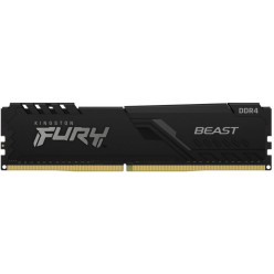 32GB DDR4-2666  Kingston FURY® Beast DDR4, PC21300, CL16, 1.2V,  Auto-overclocking, Asymmetric BLACK low-profile heat spreader, Intel XMP Ready (Extreme Memory Profiles)