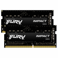 16GB (Kit of 2*8GB) DDR4-2666 SODIMM  Kingston FURY® Impact, PC21300, CL15, 1Rx8, 1.2V Intel® XMP 2.0 (Extreme Memory Profiles)