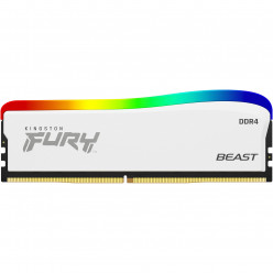 16GB DDR4-3200  Kingston FURY® Beast DDR4 White RGB Special Edition, PC25600, CL16, 1.35V, Auto-overclocking, Asymmetric WHITE heat spreader, Dynamic RGB effects featuring Kingston FURY Infrared Sync technology, Intel XMP Ready (Extreme Memory Profiles)