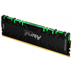 16GB DDR4-3200  Kingston FURY® Renegade DDR4 RGB, PC25600, CL16, 1.35V, 1Gx8, Symmetric BLACK Large heat spreader, Dynamic RGB effects featuring Kingston FURY Infrared Sync technology, Intel XMP Ready (Extreme Memory Profiles)