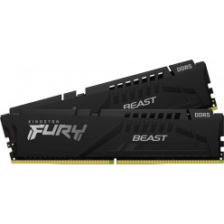 16GB (Kit of 2*8GB) DDR5-4800  Kingston FURY® Beast DDR5, PC38400, CL38, 1Rx16, 1.1V, Auto-overclocking, Asymmetric BLACK low-profile heat spreader, Intel XMP 3.0 Ready (Extreme Memory Profiles)