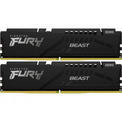 32GB (Kit of 2*16GB) DDR5-4800  Kingston FURY® Beast DDR5, PC38400, CL38, 1Rx8, 1.1V, Auto-overclocking, Asymmetric BLACK low-profile heat spreader, Intel XMP 3.0 Ready (Extreme Memory Profiles)