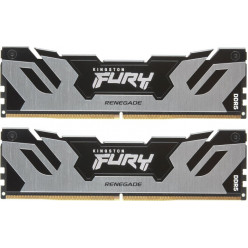 32GB (Kit of 2*16GB) DDR5-6000  Kingston FURY® Renegade Silver DDR5, PC48800, CL32, 1.35V, 1Rx8, Auto-overclocking, Symmetric SILVER Large heat spreader, Intel XMP 3.0 Ready  (Extreme Memory Profiles)