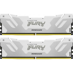 32GB (Kit of 2*16GB) DDR5-6400  Kingston FURY® Renegade White DDR5, PC51200, CL32, 1.4V, 1Rx8, Auto-overclocking, Symmetric WHITE Large heat spreader, Intel XMP 3.0 Ready  (Extreme Memory Profiles)