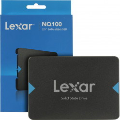 2.5- SSD 960GB  Lexar NQ100, SATAIII, Sequential Reads: 550 MB/s, Sequential Writes: 480 MB/s, 7mm, TBW: 336TB, Controller MAS0902A-B2C, Micron's 96-layer 3D NAND QLC