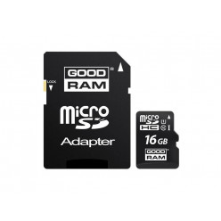 16GB microSD Class10 U1 UHS-I + SD adapter  Goodram M1AA, 600x, Up to: 90MB/s