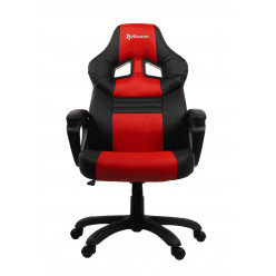 Gaming/Office Chair AROZZI Monza, Black/Red, PU Leather, max weight up to 90-95kg / height 160-180cm, Tilt Angle 12°, Fixed Armrests, Wood Frame, Nylon wheelbase, Gas Lift 4class, Small nylon casters, W-17kg