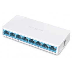 MERCUSYS MS108  8-port Desktop Switch, 8 10/100M RJ45 ports, Plastic case