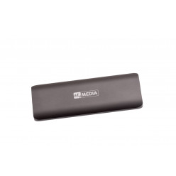 M.2 External SSD 256GB  MyMedia (by Verbatim) External SSD USB3.2 Gen 2, Sequential Read/Write: up to 520/400 MB/s, Light, Sleek space grey aluminium design, Ultra-compact aluminum housing