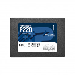 2.5- SSD 1.0TB Patriot P220, SATAIII, Sequential Read: 550MB/s, Sequential Write: 500MB/s, 4K Random Read: 50K IOPS, 4K Random Write: 50K IOPS, SMART, TRIM, 7mm, TBW: 480TB, Phison S12 Controller, 3D NAND TLC