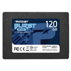 2.5- SSD 120GB Patriot  Burst Elite, SATAIII, Sequential Read: 450MB/s, Sequential Write: 320MB/s, 4K Random Read: 40K IOPS, 4K Random Write: 40K IOPS, SMART ZIP, TRIM, 7mm, TBW: up to 50TB, Phison S11 Controller, 3D NAND TLC