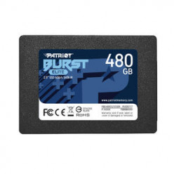 2.5- SSD 480GB Patriot  Burst Elite, SATAIII, Sequential Read: 450MB/s, Sequential Write: 320MB/s, 4K Random Read: 40K IOPS, 4K Random Write: 40K IOPS, SMART ZIP, TRIM, 7mm, TBW: up to 200TB, Phison S11 Controller, 3D NAND TLC