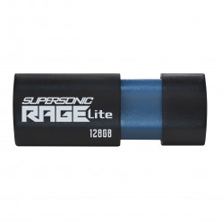 128GB USB3.2  Patriot Supersonic Rage Lite Black, Retractable design (Up to 120MB/s Read Speed)