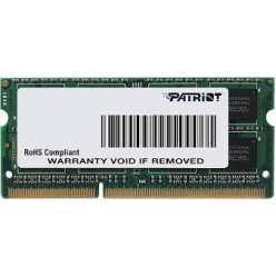 4GB DDR3L-1600 SODIMM  PATRIOT Signature Line, PC12800, CL11, 1 Rank, Double-sided module, 1.35V