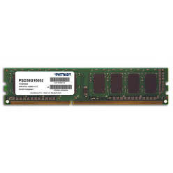 8GB DDR3-1600  PATRIOT Signature Line, PC12800, CL11, 2Rank, Double-sided Module, 1.5V