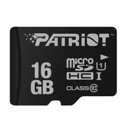 16GB microSD Class10 U1 UHS-I + SD adapter  Patriot LX Series microSD, Up to 80MB/s