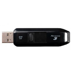 64GB USB3.2  Patriot Xporter 3 Black, Portable and light weight (Read 80 MByte/s)