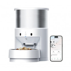 Petkit Fresh Element Infinity - 5L Smart Pet Feeder, 304 stainless steel, Capacity: 5L(2.6kg), Normal dry food, freeze dried food, App control, Proximity sensor, Built-in rechargeable lithium battery lasts 1 week, capacity: 2600mAH, Size 337*223*348mm, wh