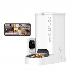 Petkit YumShare SOLO Smart Pet Feeder with camera, Wi-Fi and Bluetooth connection, 304 stainless steel, Capacity: 3L(1.33kg), Personlized Meal Call/Voice Call, Normal dry food, freeze dried food, App control, Emergency Power Supply 14 days, Size 316*186*2