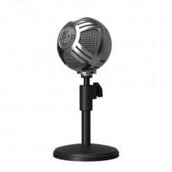 AROZZI Sfera entry level USB microphone with simple plug-and-play feature with Cardioid pick-up pattern, 1,8m, chrome