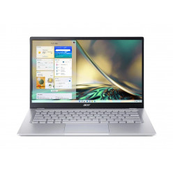 ACER Swift Go 14 Pure Silver (NX.KG3EU.005), 14.0- IPS FHD (AMD Ryzen 5 7530U 6xCore, 2.0-4.5GHz, 16GB (1x16) LPDDR4 RAM, 512GB PCIe SSD, AMD Radeon Graphics, WiFi6E/BT 5.2, FPS, Backlit KB, 3cell, FHD Webcam, EN/RU/UA, No OS, 1.25kg, 15.95mm)