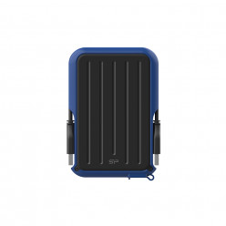 2.5- External HDD 1.0TB (USB3.2)  Silicon Power Armor A66, Black/Blue, Rubber + Plastic, Military-Grade Protection MIL-STD 810G, IPX4 waterproof, Advanced internal suspension system keeps the hard drive safe from drops and bumps