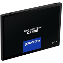 2.5- SSD 256GB  GOODRAM CX400 Gen.2, SATAIII, Sequential Reads: 550 MB/s, Sequential Writes: 480 MB/s, Maximum Random 4k: Read: 65,000 IOPS / Write: 61,440 IOPS, Thickness- 7mm, Controller Phison PS3111-S11, 3D NAND TLC