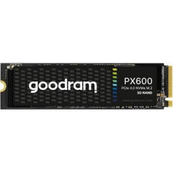 M.2 NVMe SSD 1.0TB GOODRAM PX600, Interface: PCIe4.0 x4 / NVMe1.4, M2 Type 2280 form factor, Sequential Reads/Writes 5000 MB/s / 3200 MB/s, TBW: 300TB, MTBF: 2mln hours, 3D NAND TLC, heat-dissipating thermal pad