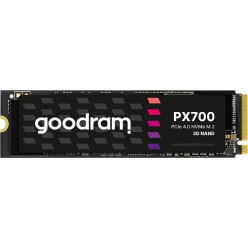 M.2 NVMe SSD 2.0TB GOODRAM PX700, Interface: PCIe4.0 x4 / NVMe1.4, M2 Type 2280 form factor, Sequential Reads/Writes 7400 MB/s / 6500 MB/s, HBM 3.0 Technology, TBW: 1200TB, MTBF: 2mln hours, 3D NAND TLC, PS5 ready, heat-dissipating thermal pad