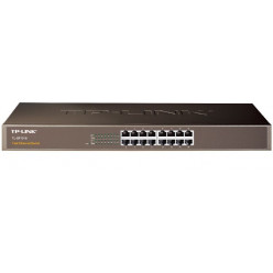 TP-LINK TL-SF1016  16-port Desktop Switch, 16 10/100M RJ45 ports, 1U 19-inch rack-mountable steel case