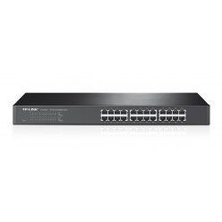 TP-LINK TL-SF1024  24-port Desktop Switch, 24 10/100M RJ45 ports, 1U 19-inch rack-mountable steel case