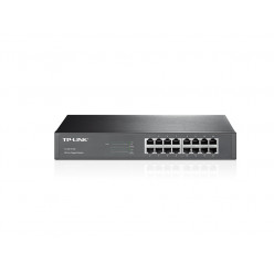 TP-LINK TL-SG1016D  16-port Gigabit Switch, 16 10/100/1000M RJ45 ports, 13-inch steel case rack-mountable steel case