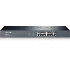 TP-LINK TL-SG1016  16-port Gigabit Switch, 16 10/100/1000M RJ45 ports, 1U 19-inch rack-mountable steel case