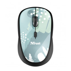 Trust Yvi Wireless Mouse - Blue, 8m 2.4GHz, Micro receiver, 800-1600 dpi, 4 button, Rubber sides for comfort and grip,USB