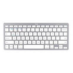 Trust Basics ultra-thin wireless bluetooth keyboard, Key technology - scissor, 85 Keys, FN keys, Triple pairing, 2xAAA battery, 293g, Silver, US