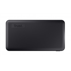 5000mAh Powerbank - Trust Primo Eco, Black, Fast-charge with maximum speed via USB-C (15W) or USB-A (12W). Ultra-thin