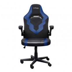 Trust Gaming Chair GXT 703B RIYE - Black/Blue, PU leather and breathable fabric, adjustable gaming chair with a strong frame, flip-up armrests, Class 4 gas lift, up to 140kg