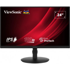 23.8- VIEWSONIC IPS LED VA2408-HDJ Black (1ms, 1300:1, 250cd, 1920x1080, 178°/178°, VGA, HDMI, DisplayPort, USB Hub: 2 x USB3.0, Refresh Rate up to 100Hz, 99% sRGB, Audio Line-out, Speakers 2 x 2W, Height Adjustment, VESA)