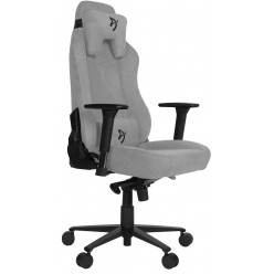 Gaming/Office Chair AROZZI Vernazza Soft Fabric, Light Grey, Soft Fabric, max weight up to 135-145kg / height 165-190cm, Recline 165°, 3D Armrests, Head and Lumber cushions, Metal Frame, Aluminium wheelbase, Large  nylon casters, W-28.5kg