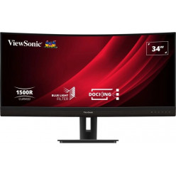 34.1- VIEWSONIC VA LED VG3456C Curved Black (4ms, 1000:1, 400cd, 21:9, 3440x1440, 178°/178°, HDMI x 2, DisplayPort, USB-C (Data, Power, Video), Speakers 2 x 5W, Curvature 1500R, Audio Line-out, Height Adjustment, VESA)