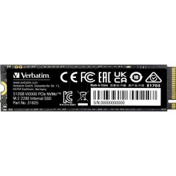 M.2 NVMe SSD 1.0TB Verbatim Vi5000, Interface: PCIe4.0 x4 / NVMe 1.4, M2 Type 2280 form factor, Sequential Read 5000 MB/s, Sequential Write 4500 MB/s, Random Read 645K IOPS, Random Write 725K IOPS, TBW: 500TB, 3D NAND TLC