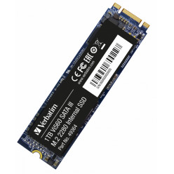 M.2 SATA SSD 1.0TB  Verbatim Vi560 S3, SATA 6Gb/s, M.2 Type 2280 form factor, Sequential Reads: 560 MB/s, Sequential Writes: 520 MB/s, Max Random 4k: Read: 102,000 IOPS / Write: 102,000 IOPS, Phison Controller, 3D NAND TLC